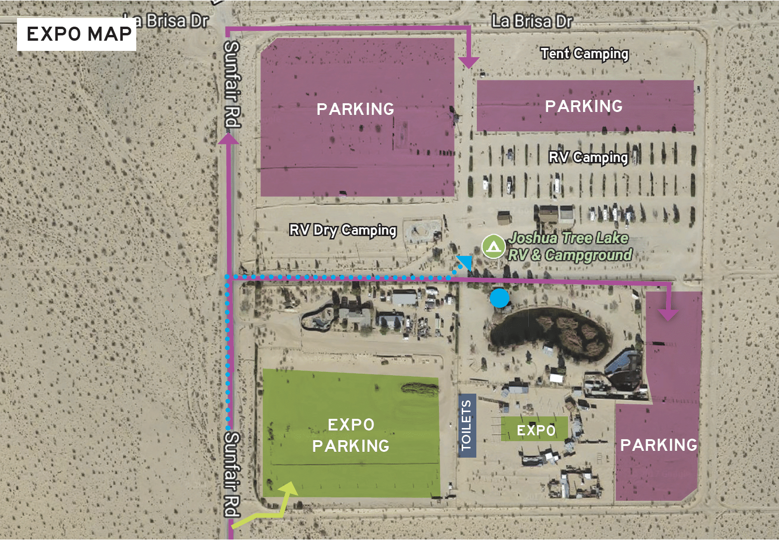 Expo Map_Joshua Tree 2021 Parking map for joshua tree half marathon